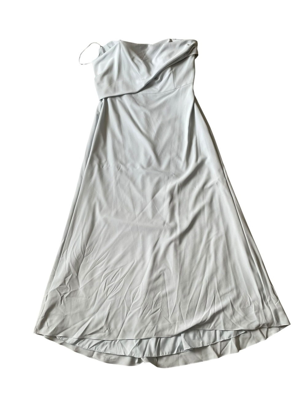 Amsale GB217P Strapless Draped Crepe Gown New Ice Size 20 - Picture 5 of 9
